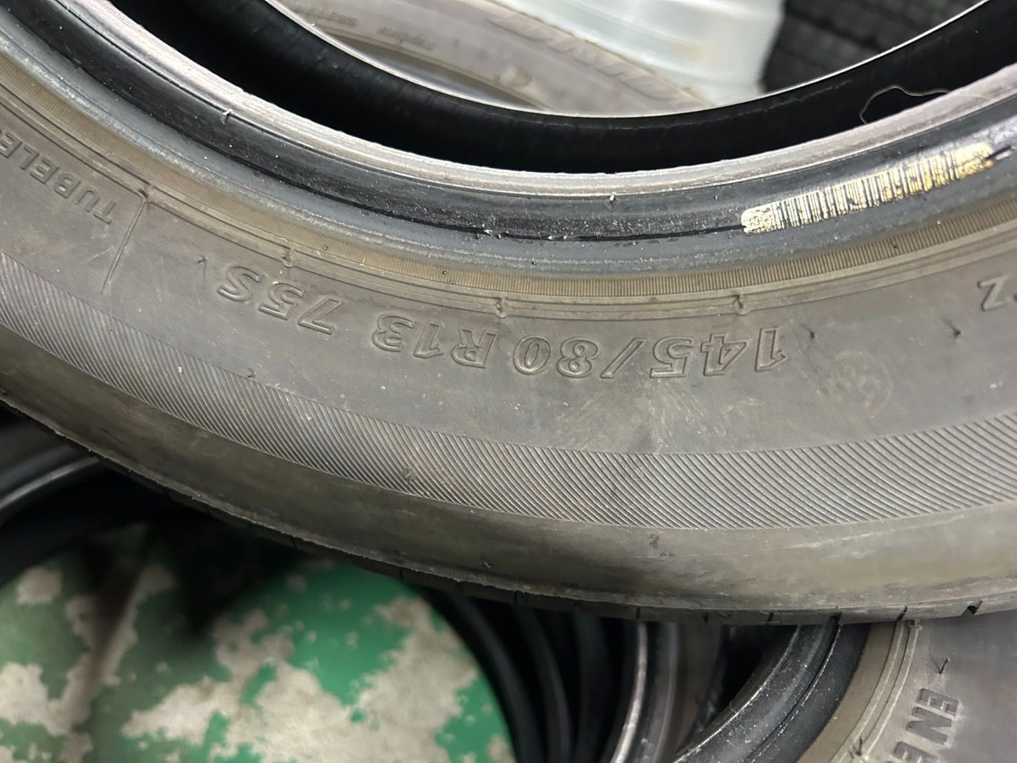 2025年5月購入 BRIDGESTONE NEXTRY 145 80R13 75S サマータイヤ 4本セット 残溝5.3mm 製 最短翌日お届け。