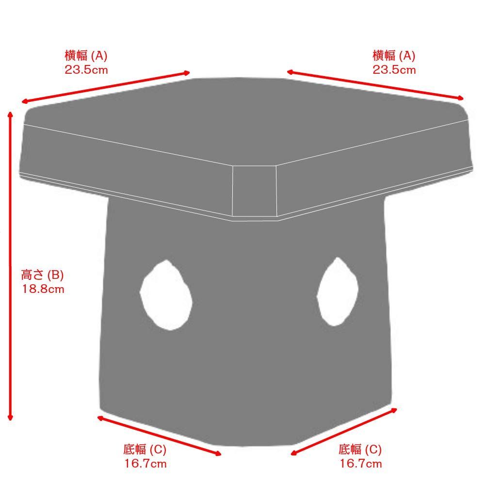 数量 黒内朱 8.0寸 四角三宝 仏具 四角三方 神具