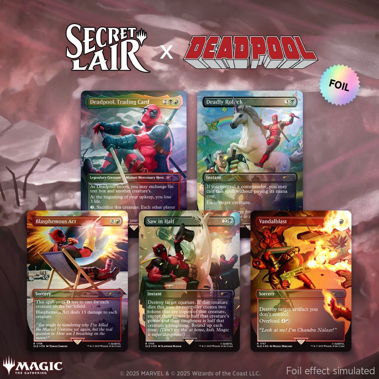 MTG Secret Lair x Marvel s Deadpool Foil Edition