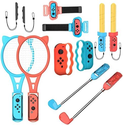 Switch Sports用 体感ゲームアクセサリー スイッチスポーツ 体感スポーツ対応 グリップ 対戦実装 没入感体験 Switch|Switch OLED ジョイコン グリップ用 ボクシング ゴルフ テニス ラケット ホームエンタテイ