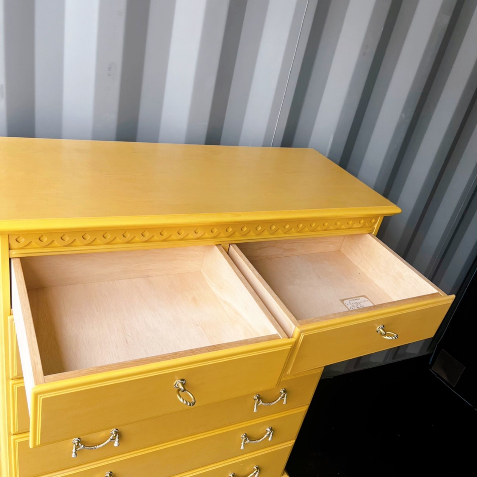 取付無料！大塚家具 マリアンディール アンティーク姫系6段イエローキャビネット✨ 取付無料！大塚家具 マリアンディール アンティーク姫系6段イエロー