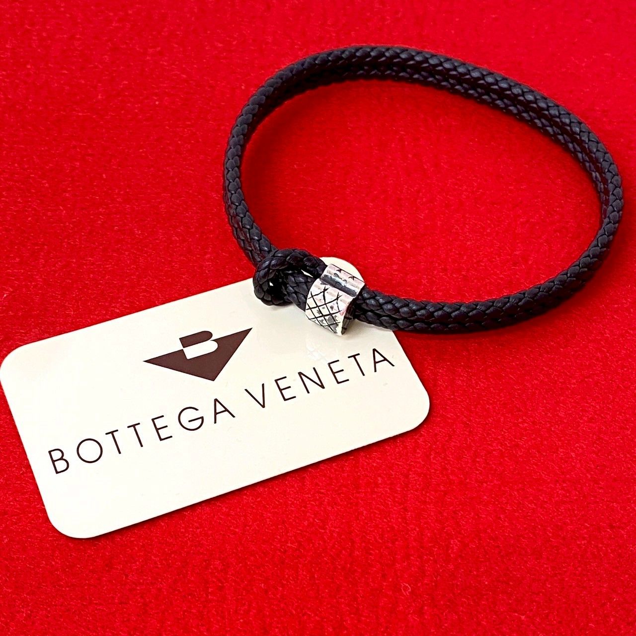 極 美品 BOTTEGA VENETA ボッテガヴェネタ イントレチャート シルバー