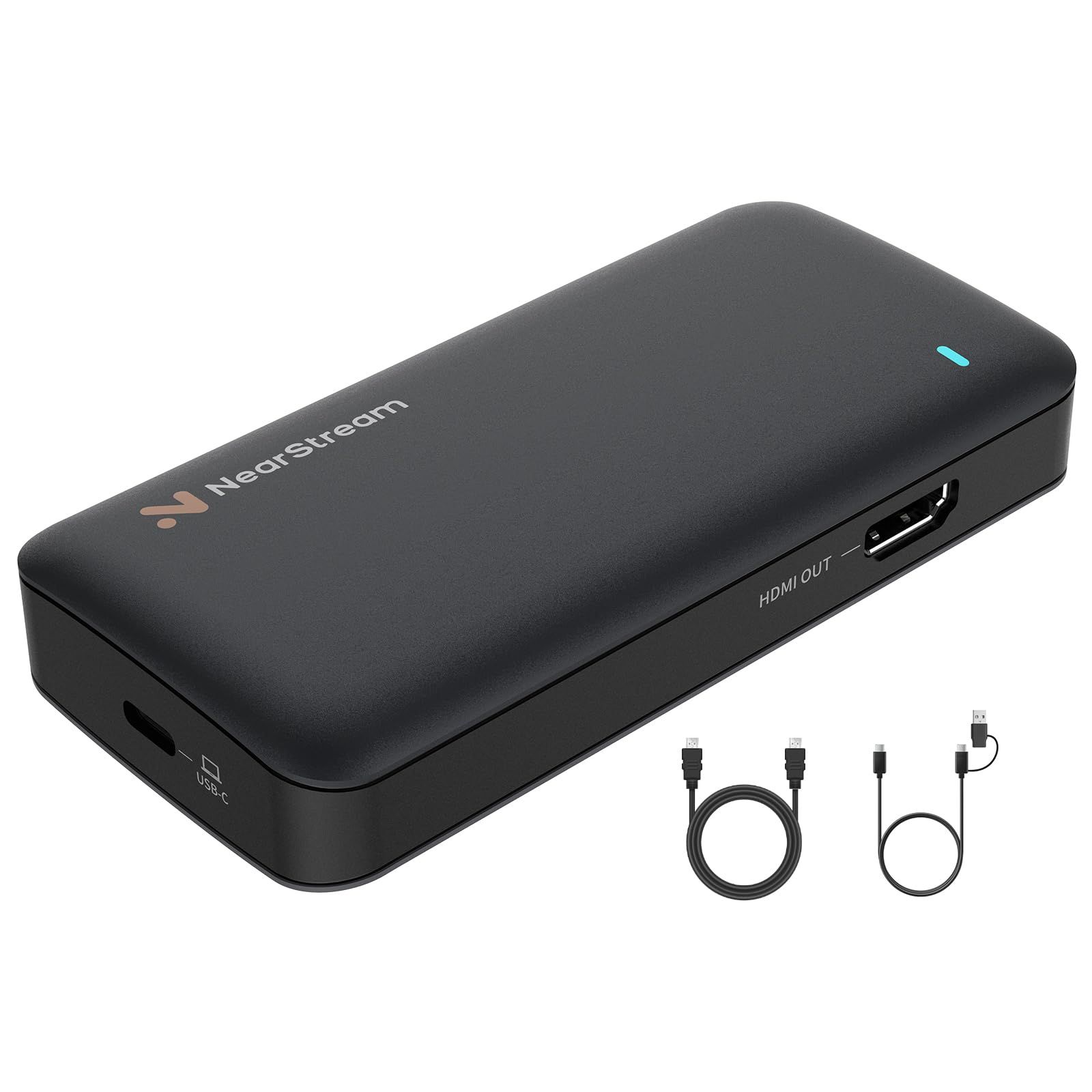 NearStream キャプチャーボード 4K60fps入力 HDMI2.0パススルー 1080p60fps録画 USB3.0 低遅延 ライブ配信|ゲーム実況用 3.5mmオーディオジャック パソコン Windows|macOS|Linux |ゲーム機