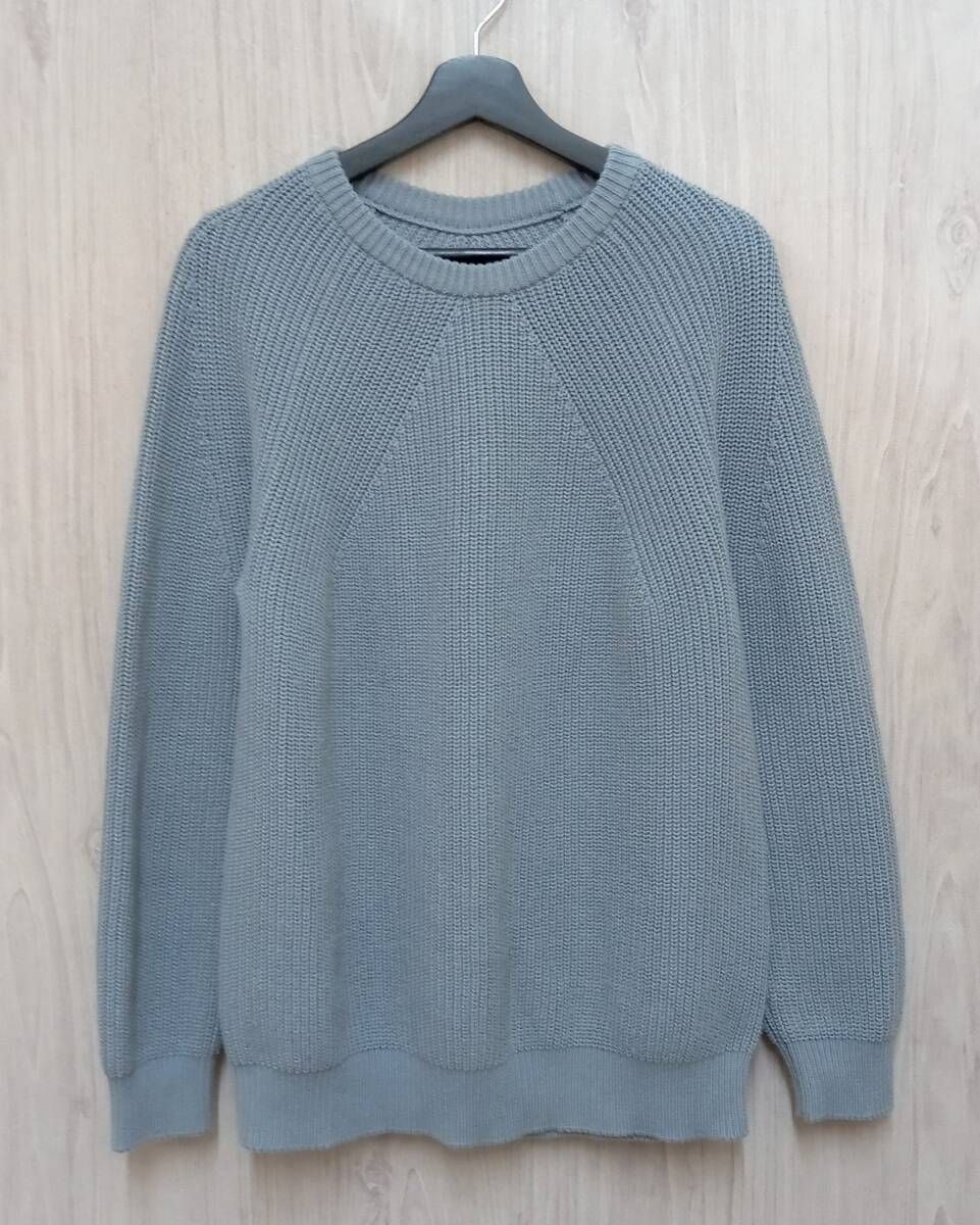BATONER|バトナー|ニット|BN-22SM-001|COTTON SIGNATURE CREW NECK KNIT|22SS|ライトグレー系|サイズ3