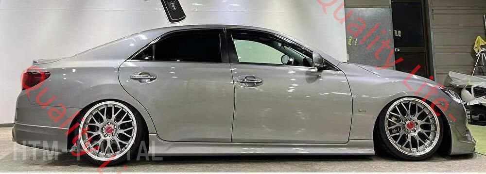 202ブラック 塗装済 トヨタ マークX GRX系 サイドステップ サイドスカート アンダーカナード スポイラー GRX130 GRX133 GRX135 FFCRYSTALESIA_COM