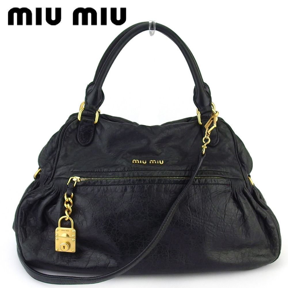 miumiu  CHARM ハンドバッグ レザー