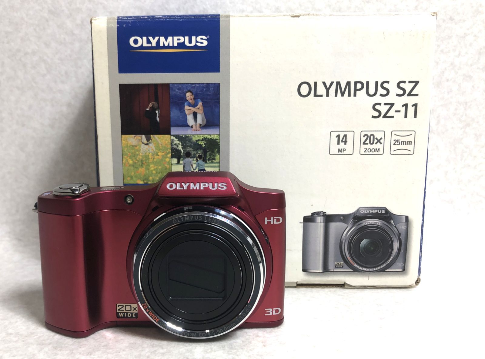 DH1415 動作 済 OLYMPUS SZ-11 デジタルカメラ レッド オリンパス