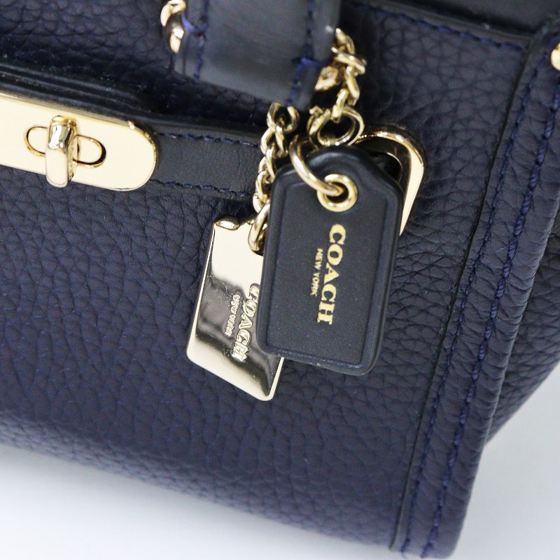 COACH】コーチ スワッガー ハンドバッグ ショルダーバッグ ネイビー 紺 