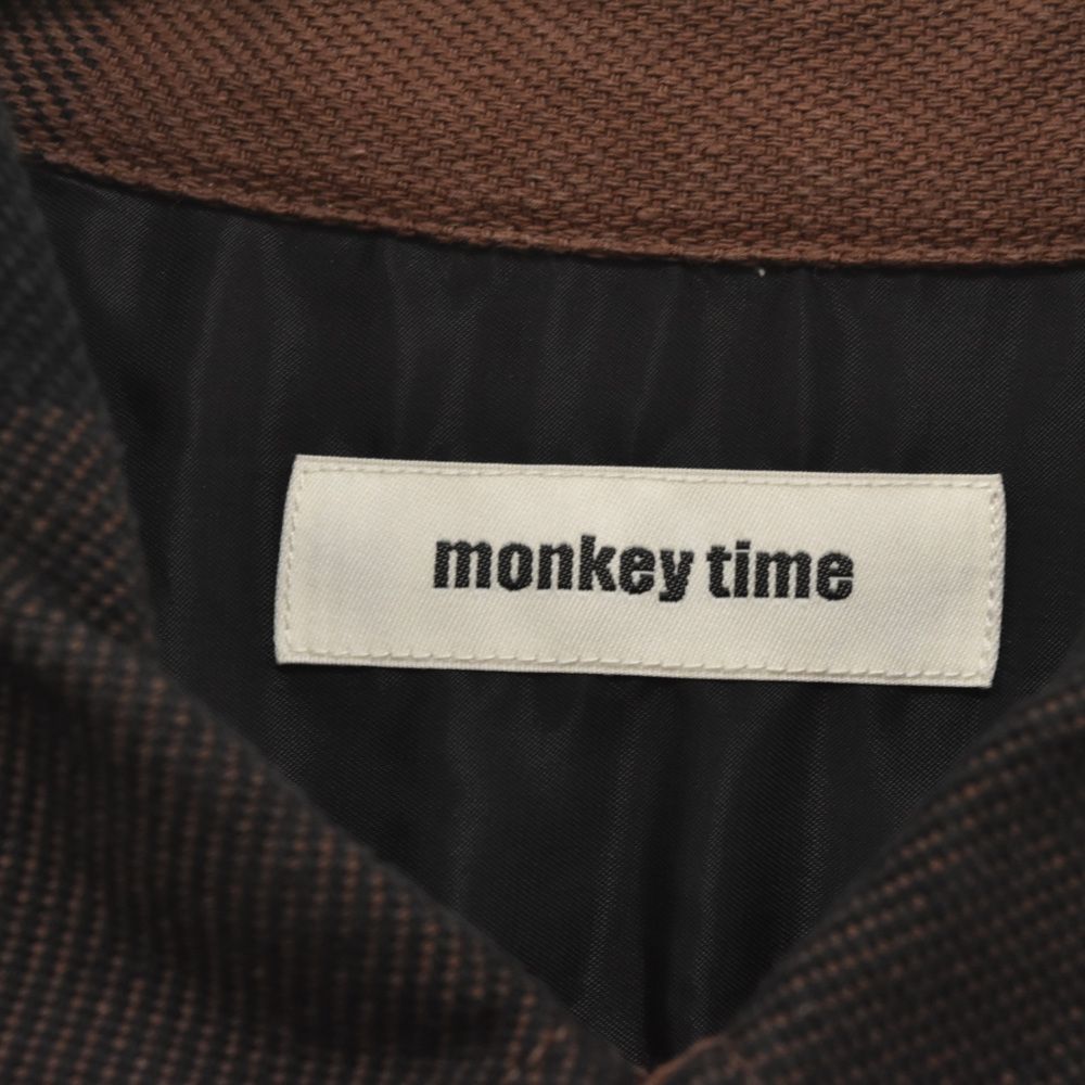 monkey time (モンキータイム) BLOCK CHECK CROPPED CPO アクロップド