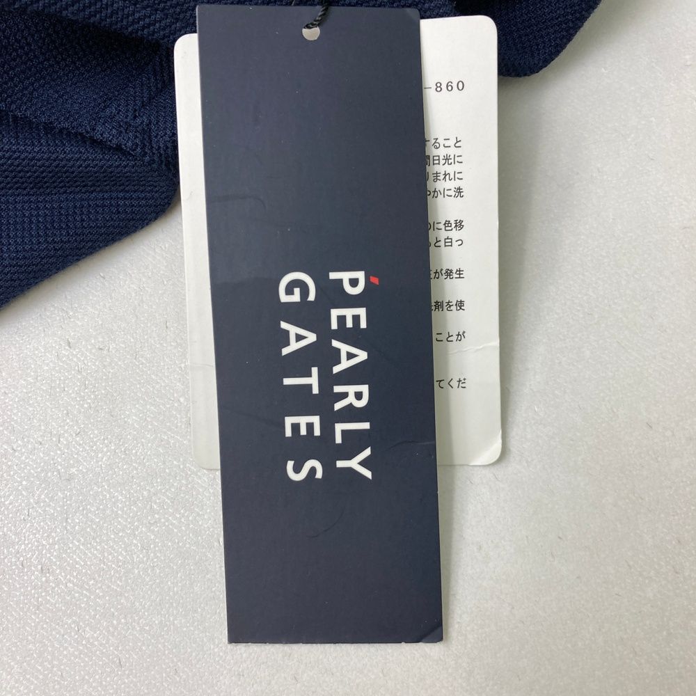 配送商品は通常配送無料。 サイズ 0 PEARLY GATES パーリーゲイツ 30周年 長袖ポロシャツ ボタンダウン ニコちゃん ネイビー系 240101525911 ゴルフウェア レディース ストスト セクシーな