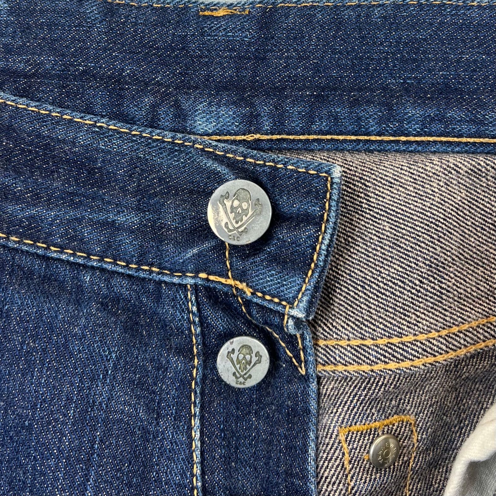 CELT&COBRA J1-2 w29 leather pocket straight denim pants japanese 
