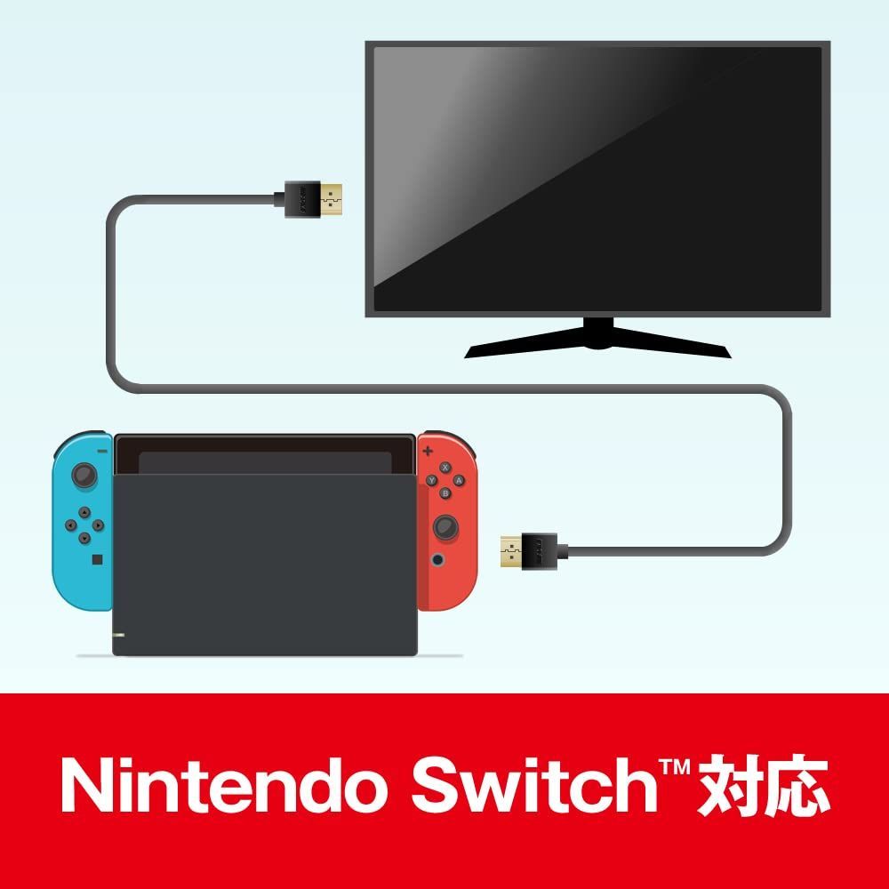 バッファロー HDMI やわらか ケーブル 1m ARC 対応 4K × 2K