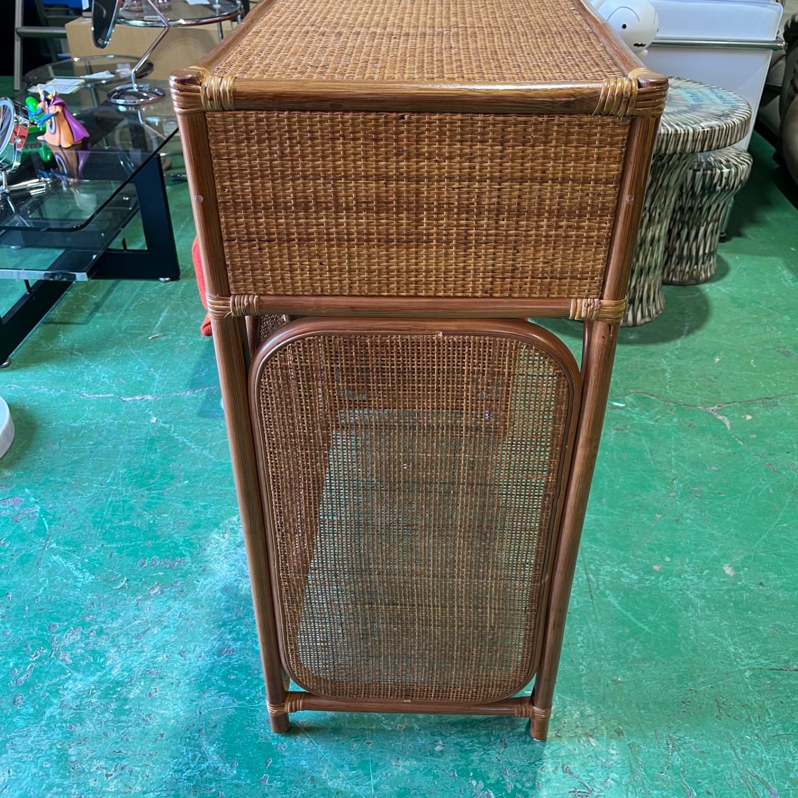 ラタン キャビネット ヴィンテージ ビンテージ 家具 オールド