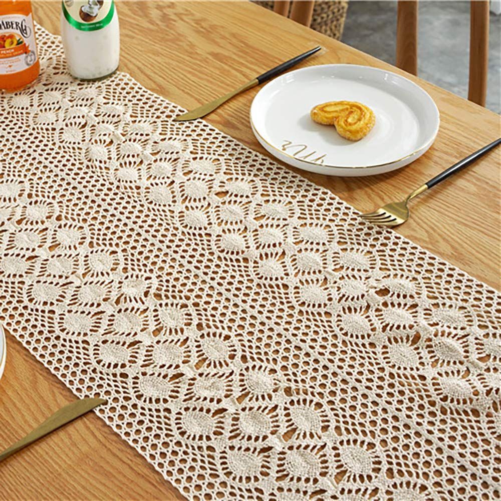 フランス アンティーク 手編みクロッシェレース テーブルクロス カーテン