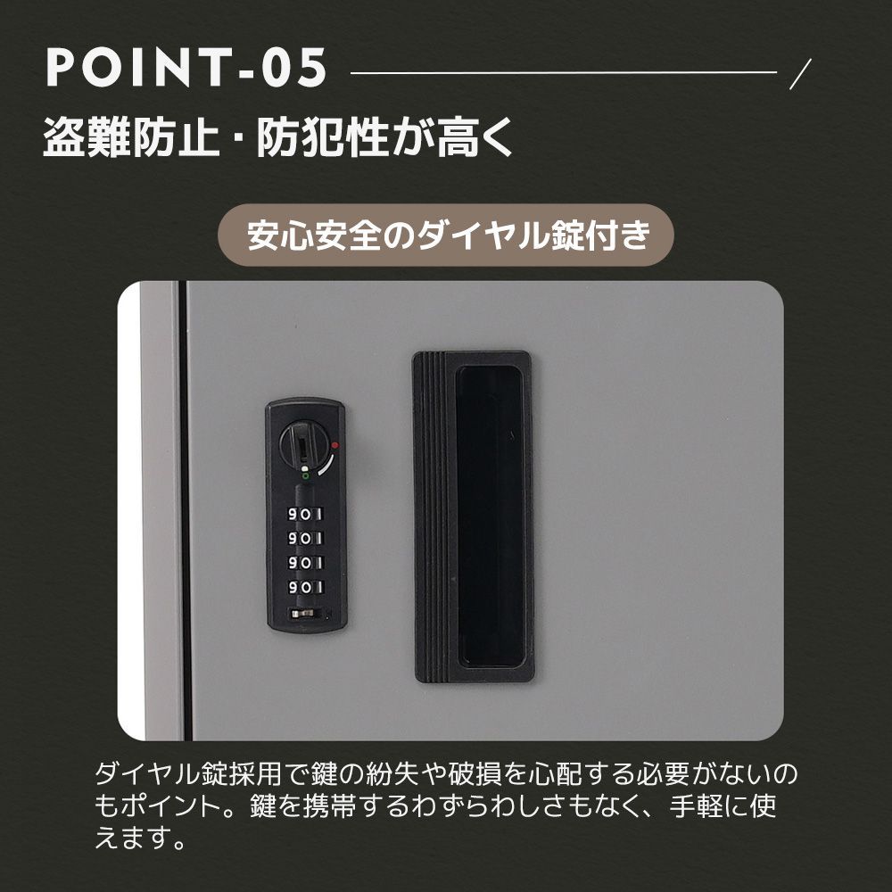 ホワイト 据置型大容量宅配ボックス｜ポスト一体型｜3