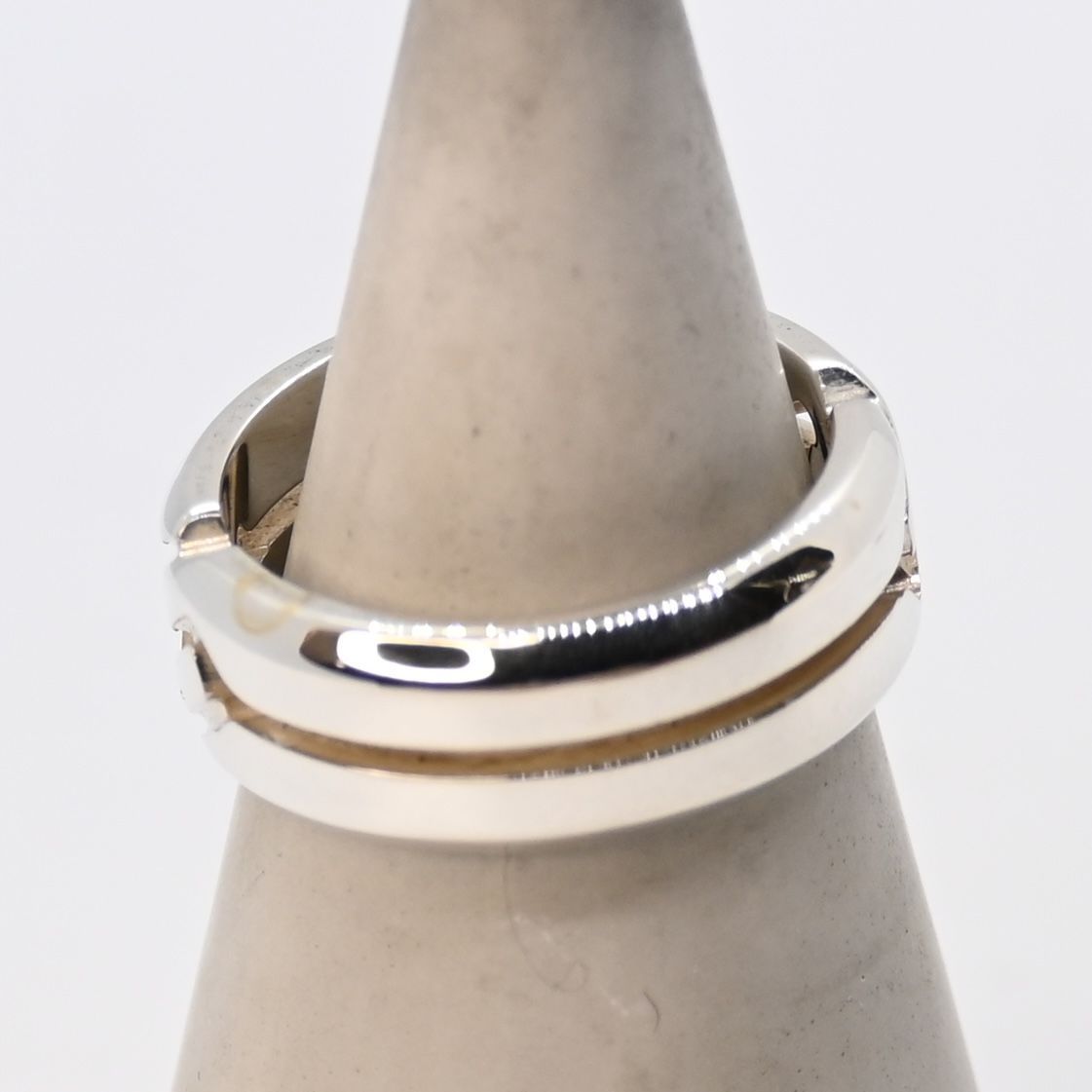 研磨済 GUCCI インフィニティ ノット リング 指輪 12号 シルバー Ag925 グッチ