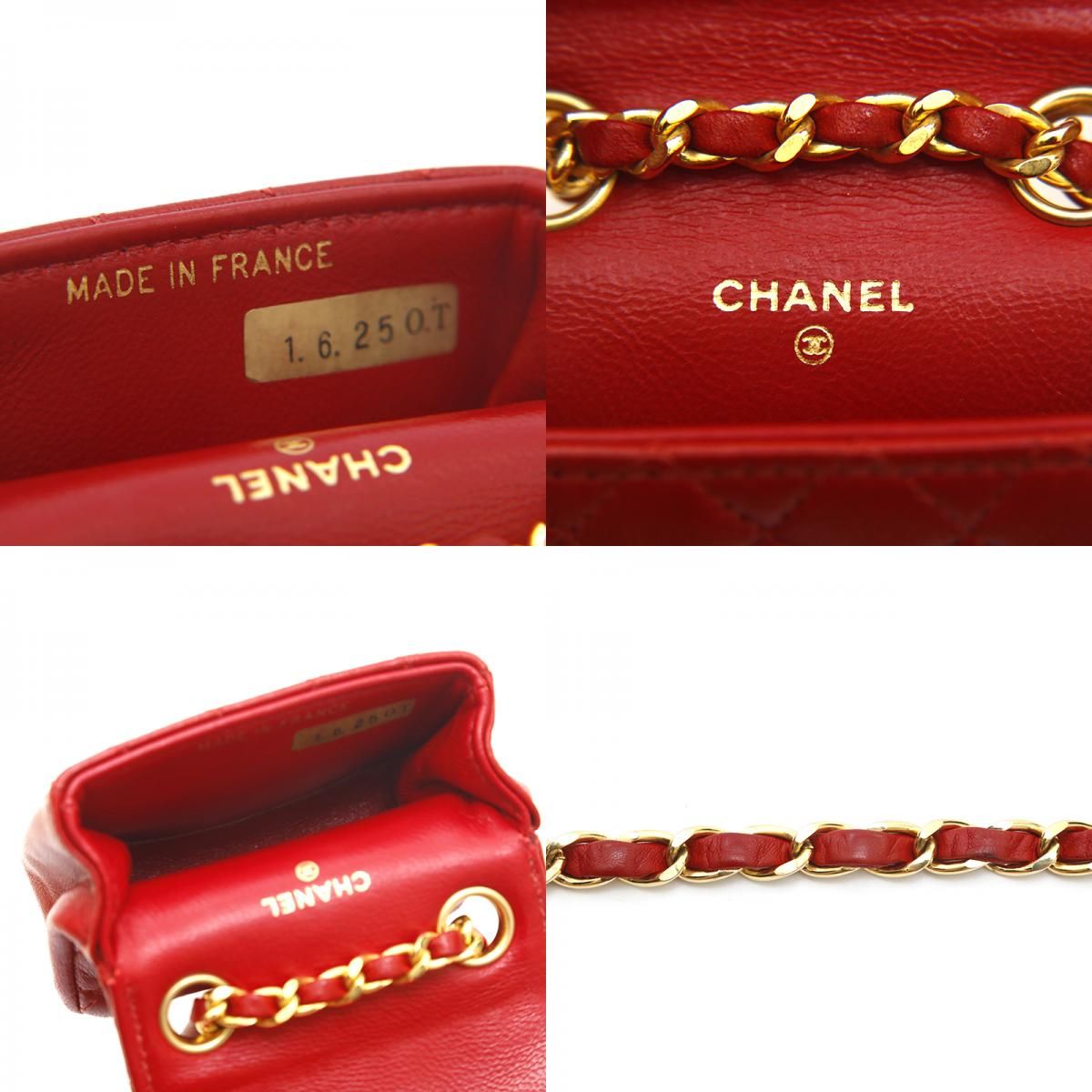 CHANEL シャネル ウエストバッグ ミニミニマトラッセ ラムスキン