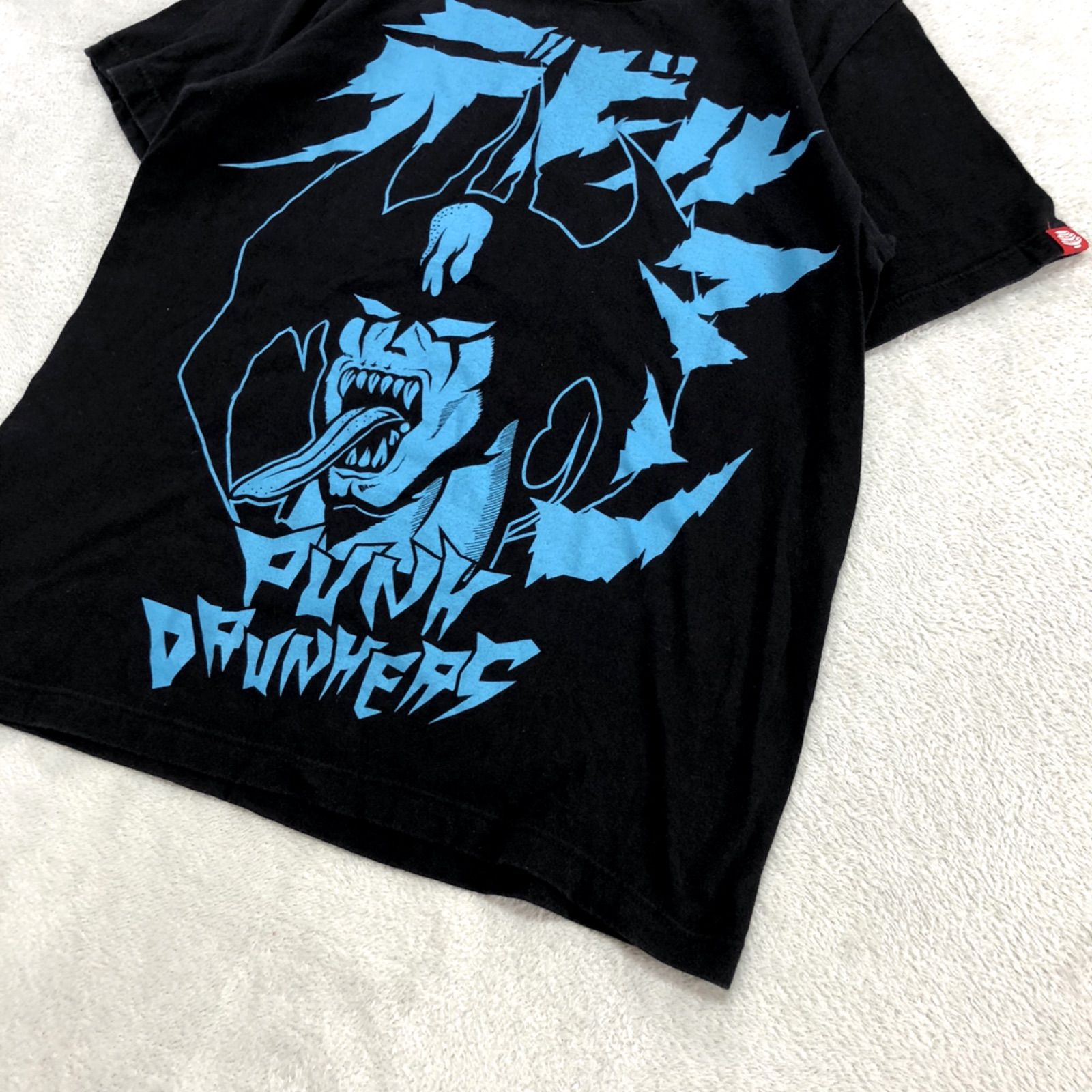 PUNK DRUNKERS × DEVILMAN プリントTシャツ デビルマン 半袖カットソー ショートスリーブ ブラック 黒 パンクドランカーズ