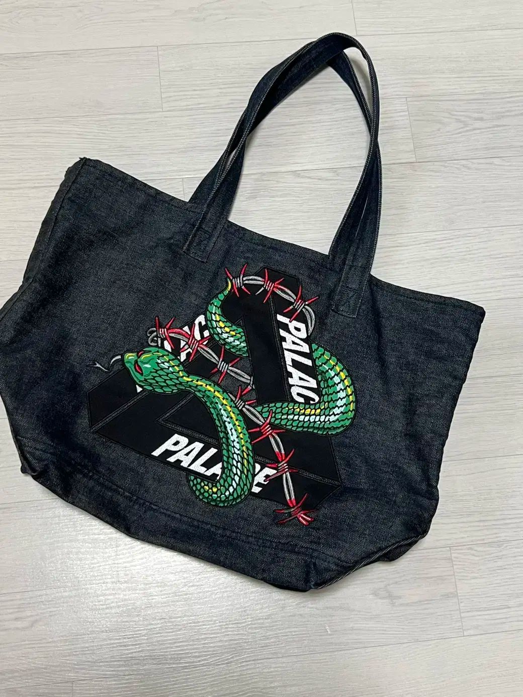 PALACE パレス ヘッシュ デニム トートバッグ