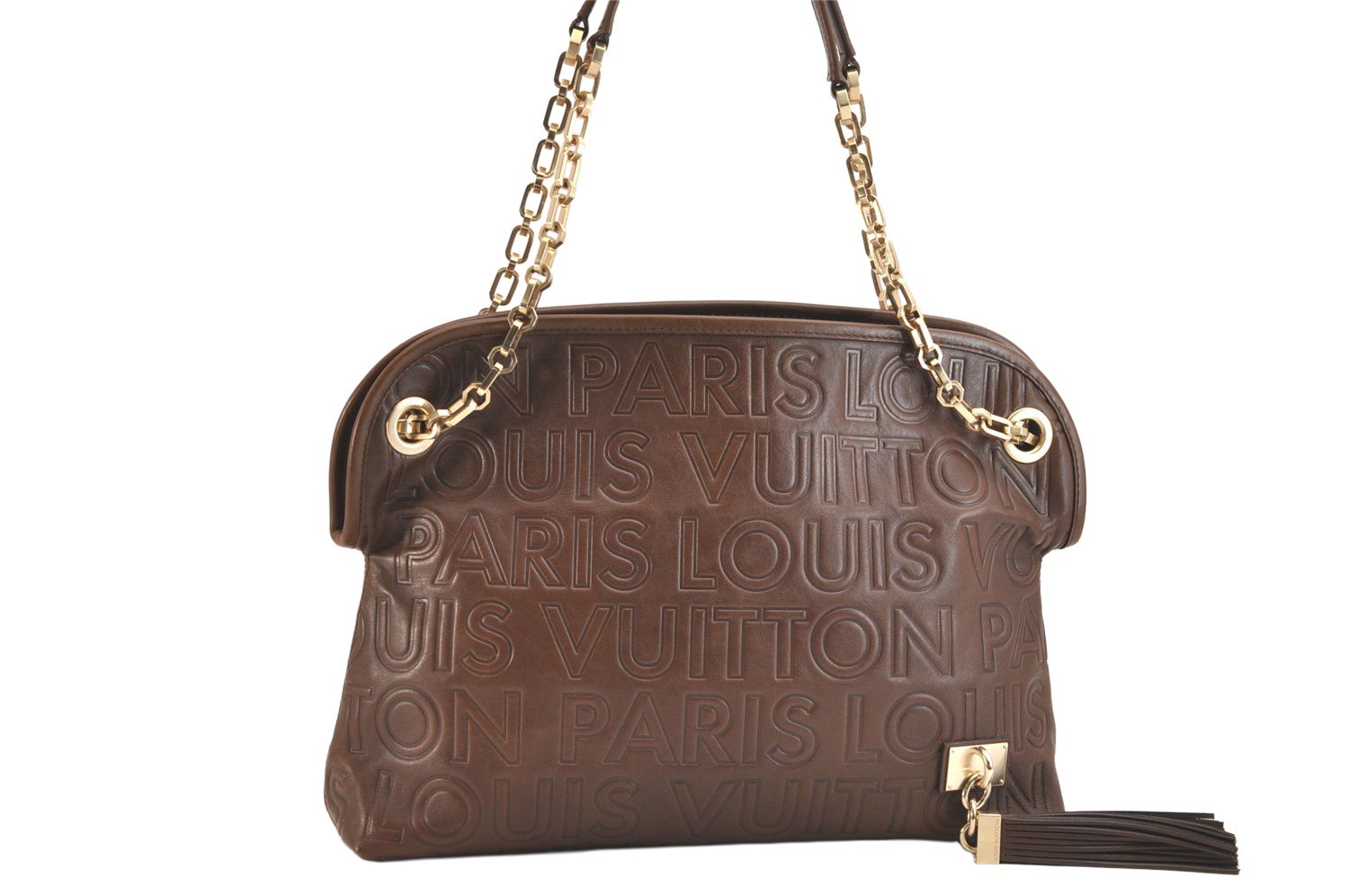 LOUIS VUITTON ルイヴィトン パリスプール ウィッシュ チェーン ショルダーバッグ M95830 ブラウン 2503N