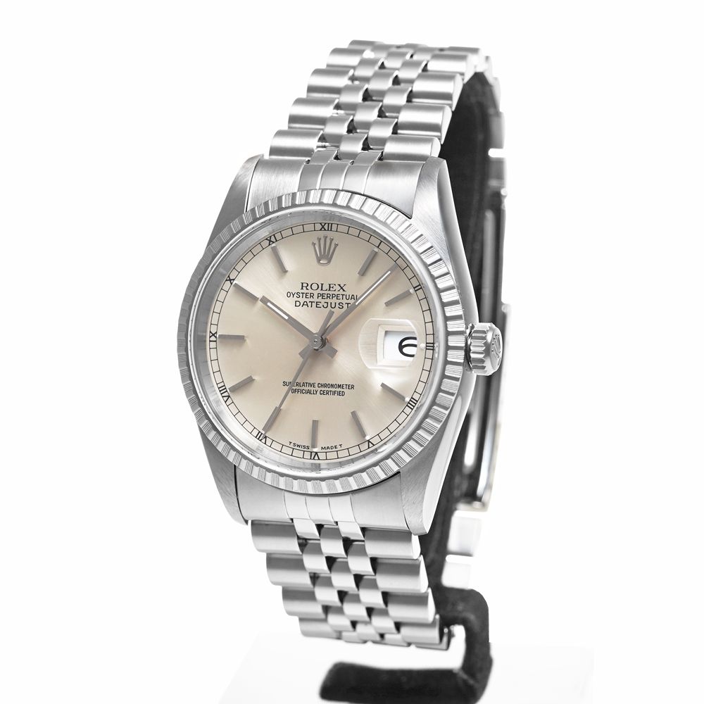 ROLEX デイトジャスト Ref.16220 シルバー W番 中古品 メンズ 腕時計 ...