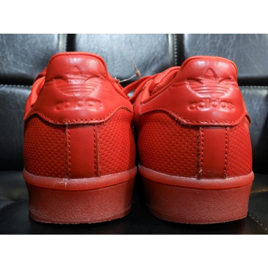 美品 アディダス スーパースター 赤 パンチング 24.5cm adidas SUPER