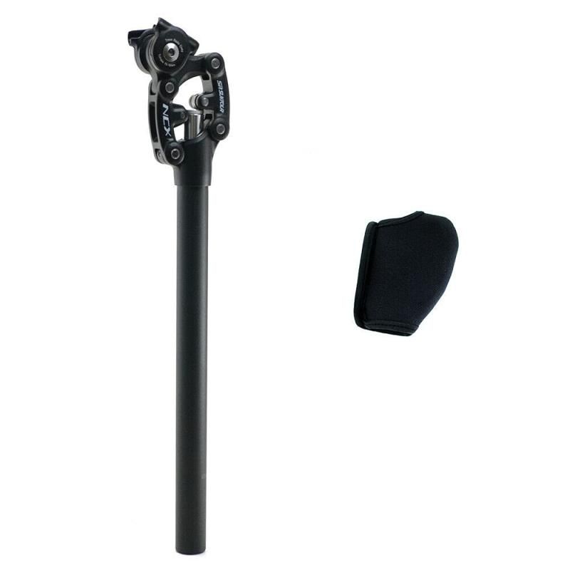 SR Suntour SP12 NCX Suspension Seat Post with Protective Cover 27.2X350mm Black VK2350