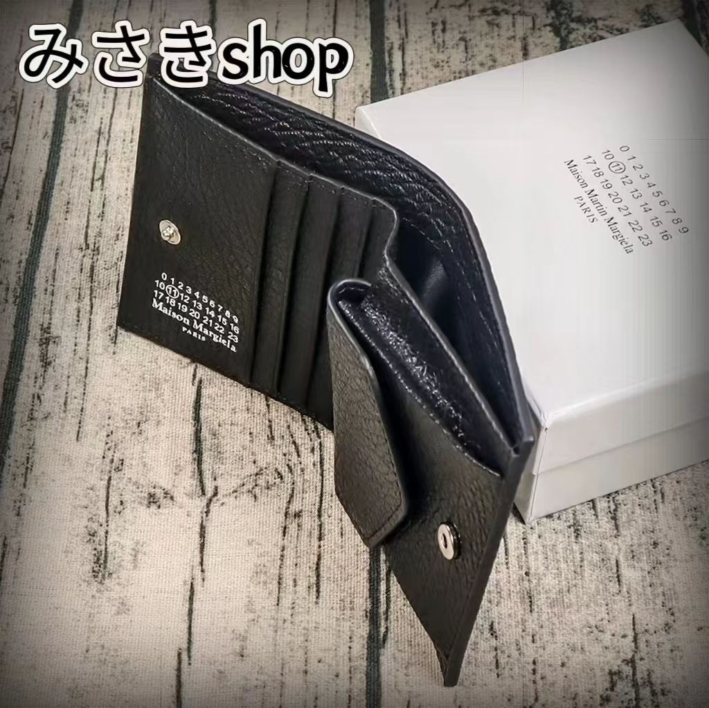 MaisonMargiela メゾンマルジェラ二つ折り財布 ブラック/ブラウン 男女 