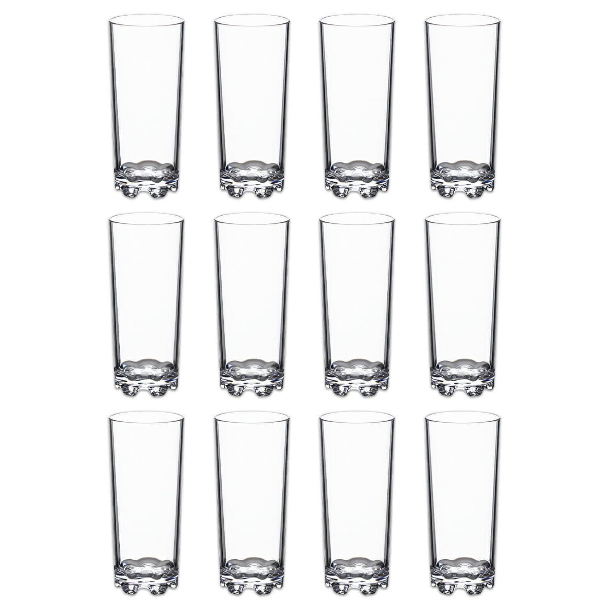 Size 350ml Thunder Group タンブラー 354ml 12oz 12個セット 割れにくい プラスチック ポリカーボネート製 食洗機対応 PLTHST012C-12S