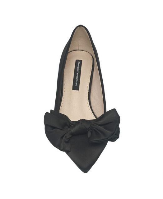 送料無料 フレンチコネクション レディース サンダル シューズ Ladies Hayleybow Kitten Heel Black