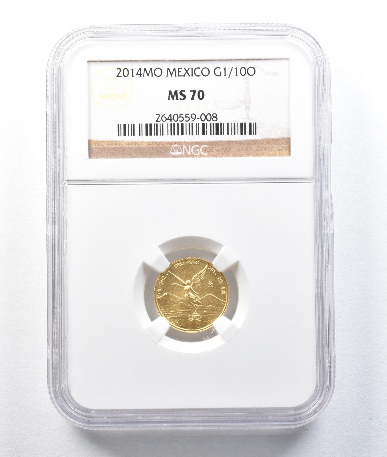 2014 Mo メキシコ 1|10 オンザ ゴールド リベルタード MS70 NGC