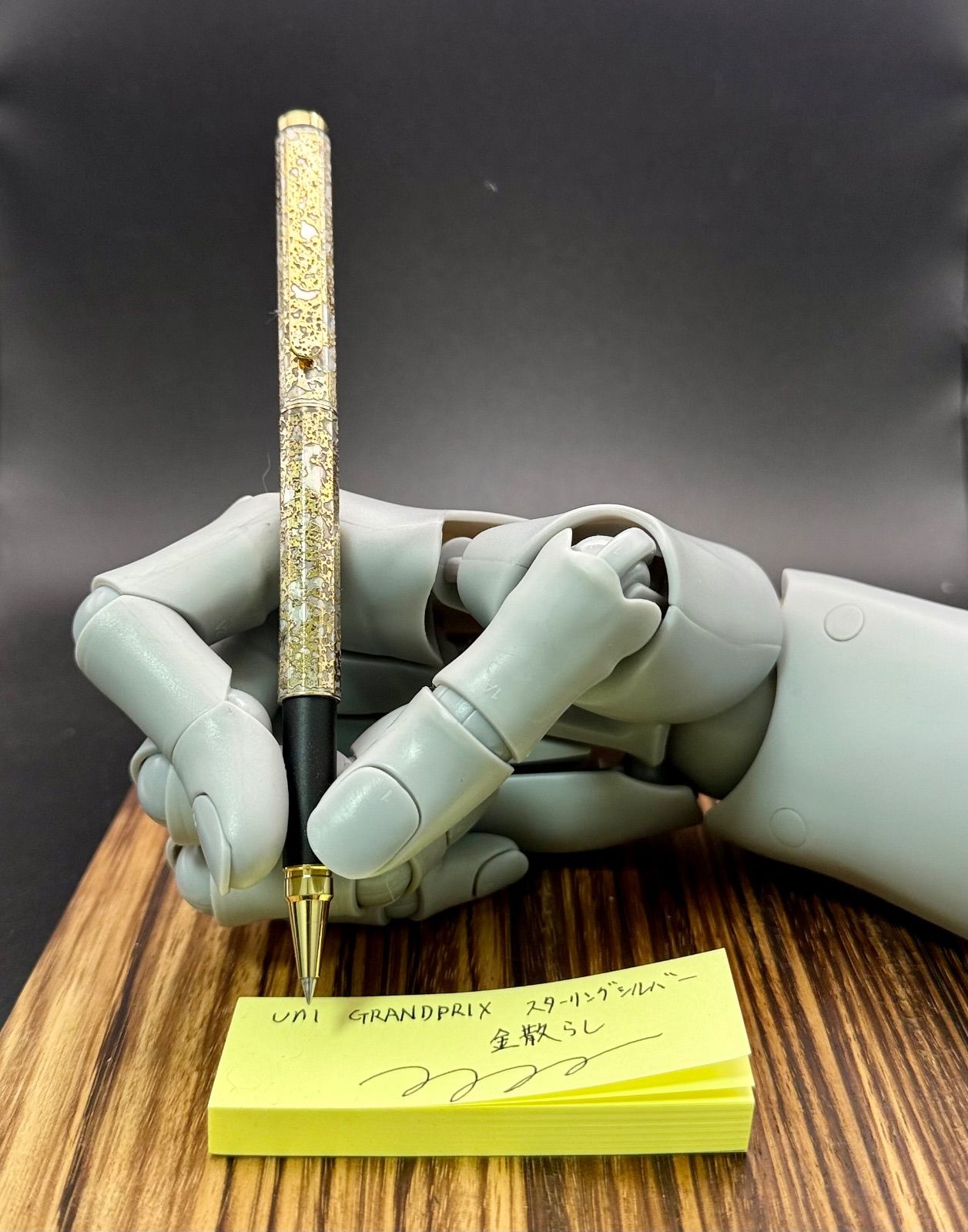 レア 三菱鉛筆 GRANDPRIX ローラーボール STERLING SILVER 金散らし