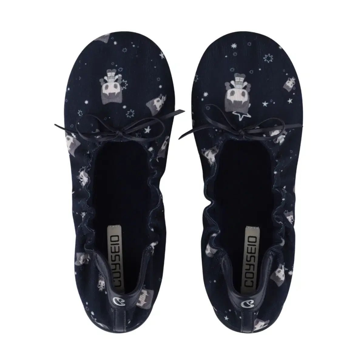 2 こいせいお シャーリング フラット シューズ ネイビー 靴