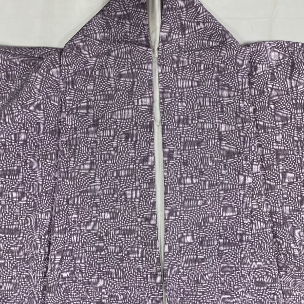 江戸小紋 身丈156cm 裄丈64cm M 袷 鮫 紫 正絹 名品 【中古