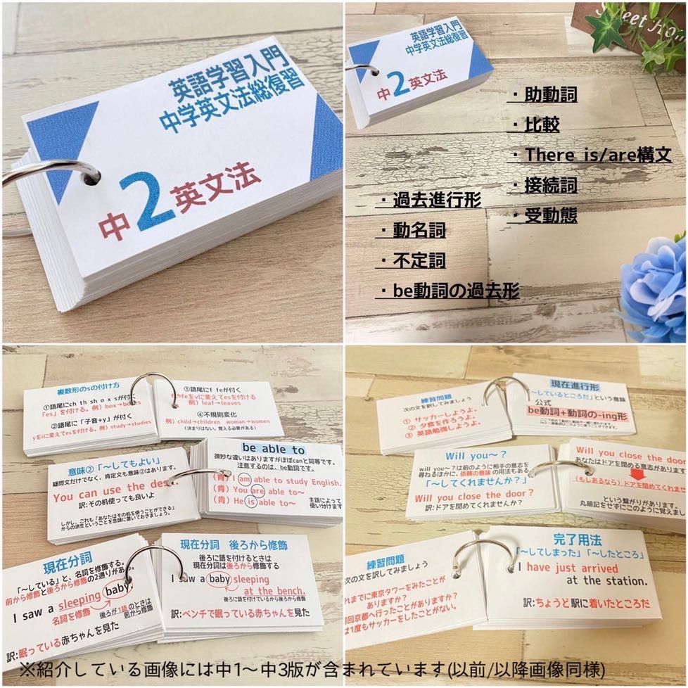 中2英語学習セット 中2英文法＋瞬間和訳カード 高校受験 高校入試