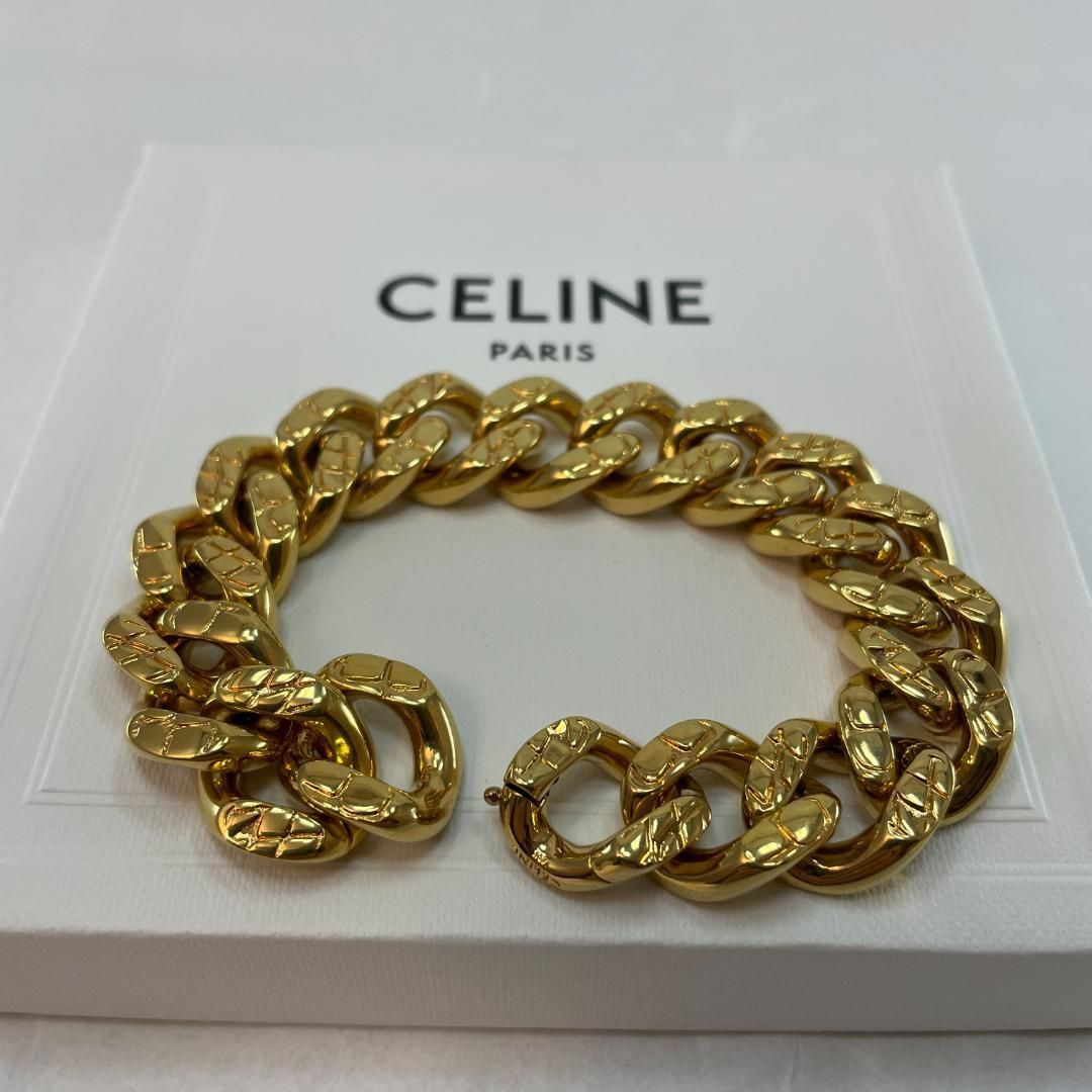 【CELINE】ANIMALS ANIMALS FLAT ブレスレット ★関税送料込み セリーヌ アニマルフラットブレス メッキ剥げ、アンティーク