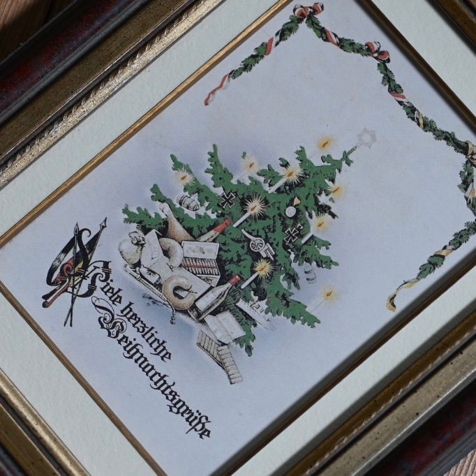 ヴィンテージフレーム「クリスマスツリー」ヴィンテージ洋書からの1