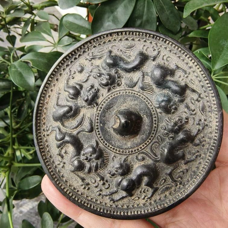 瑞獣 銅器 開運 風水 重厚 極細工 装飾品 現代工芸品 美術品 置物 中国工芸品 神獣麒麟（キリン）銅製 紹運 幸運 風水 置物