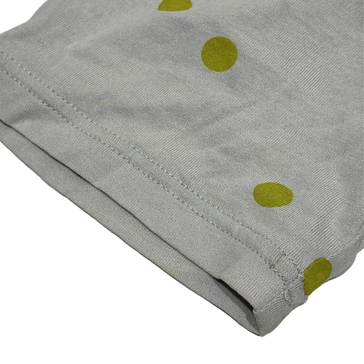  慈雨 ジウ センソユニコ チュニック サイズ40 M レディース - グレーベージュ×黒×マルチ クルーネック 半袖 ドット柄 半袖 チュニック