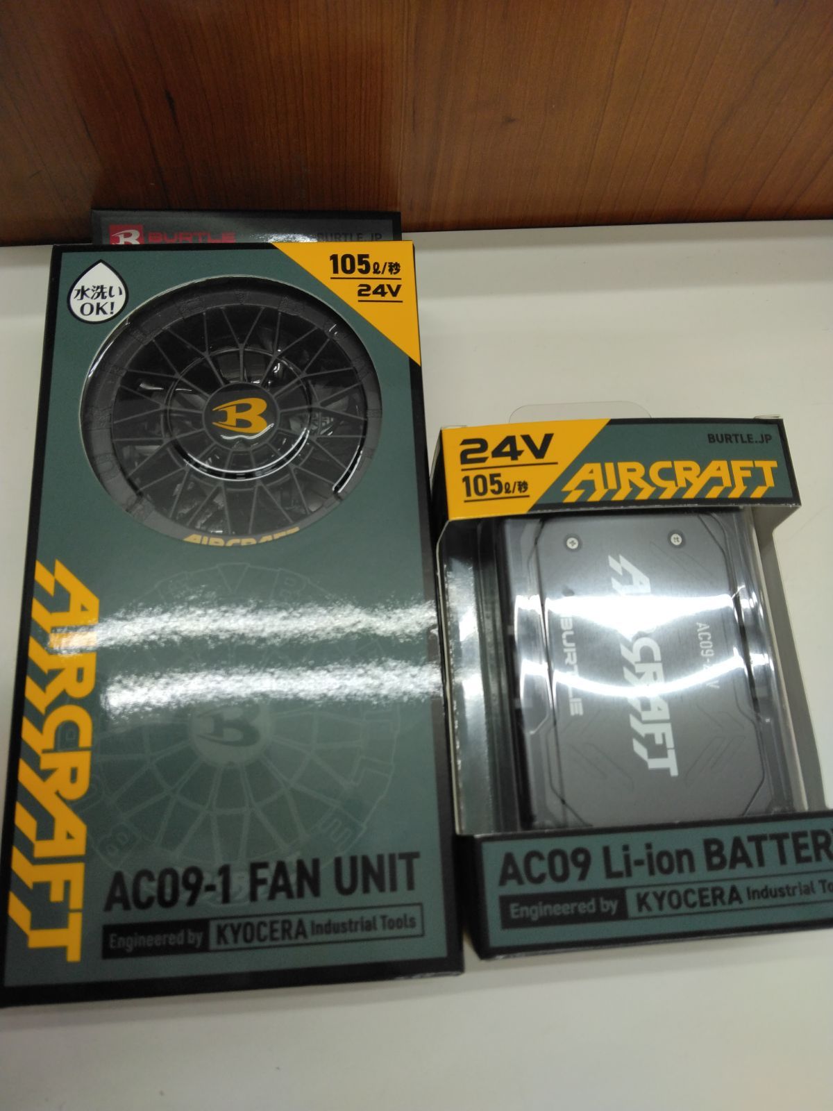 バートル BURTLE AIRCRAFT AC09 24V リチウムイオンバッテリー AIRCRAFT AC09-1 ブラック ファンユニット 2点セット