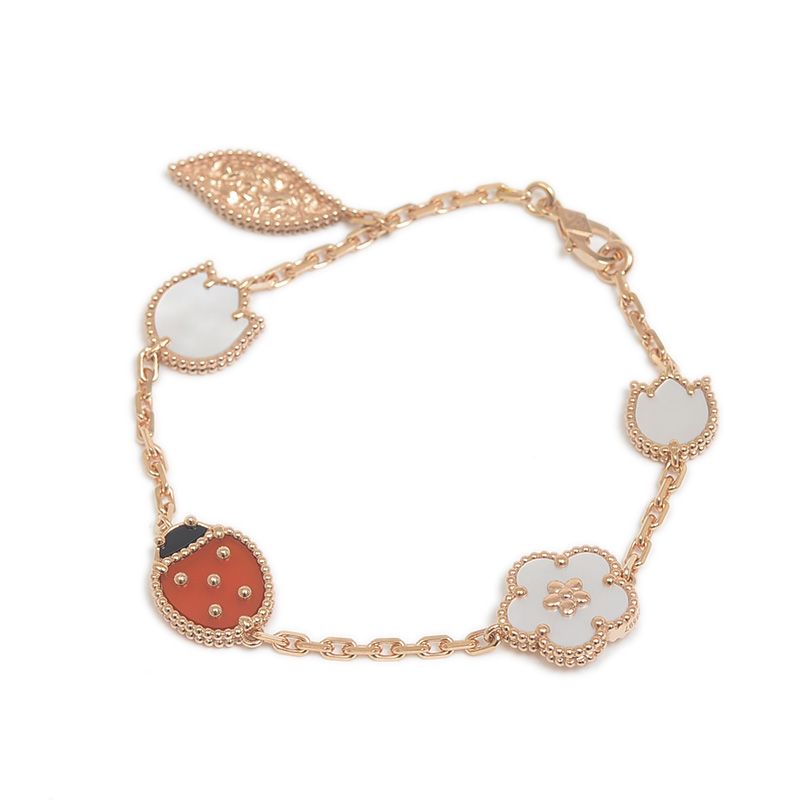 ヴァンクリーフ&アーペル ラッキースプリング 5モチーフ ブレスレット  