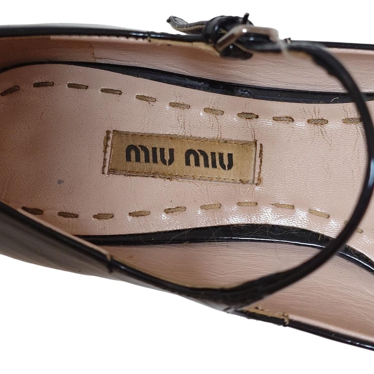 miumiu(ミュウミュウ) フラットシューズ 36 レディース - 黒