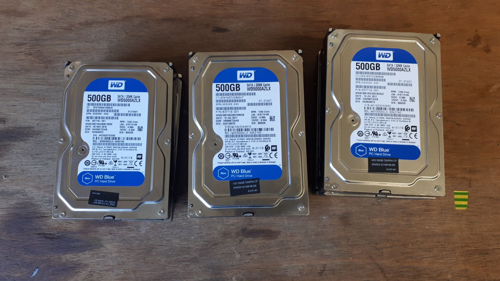 500GB 3.5 Desktop PC Hard Drive Western Digital Blue WD5000AZLX