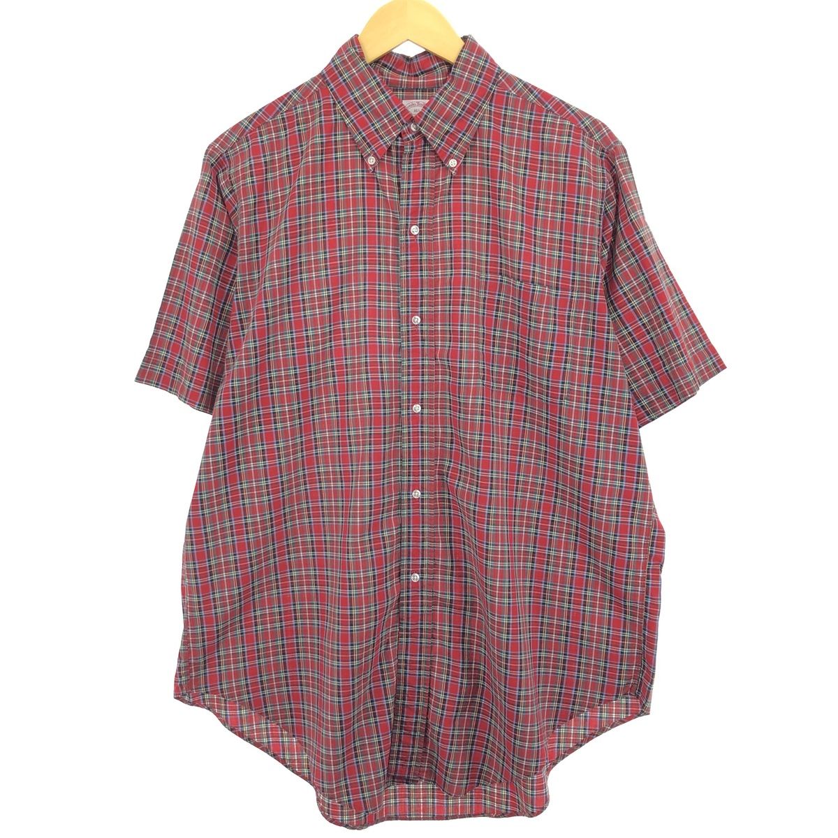 古着 70年代 ブルックスブラザーズ Brooks Brothers MAKERS 6ボタン 長袖 ボタンダウンチェックシャツ メンズXXL相当/eaa486822