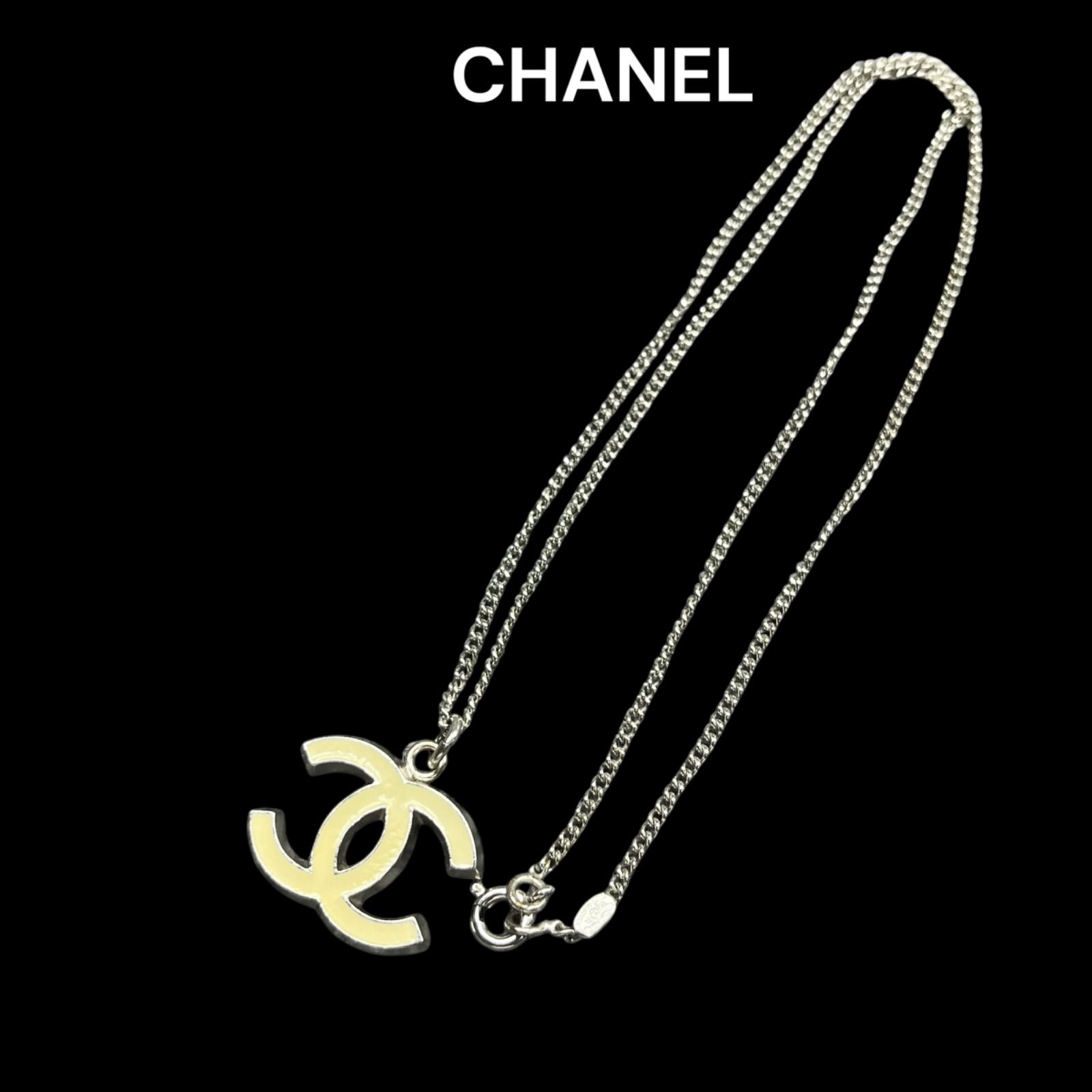シャネル ネックレス 美品 シャネル CHANEL ココマーク ネックレス シルバー