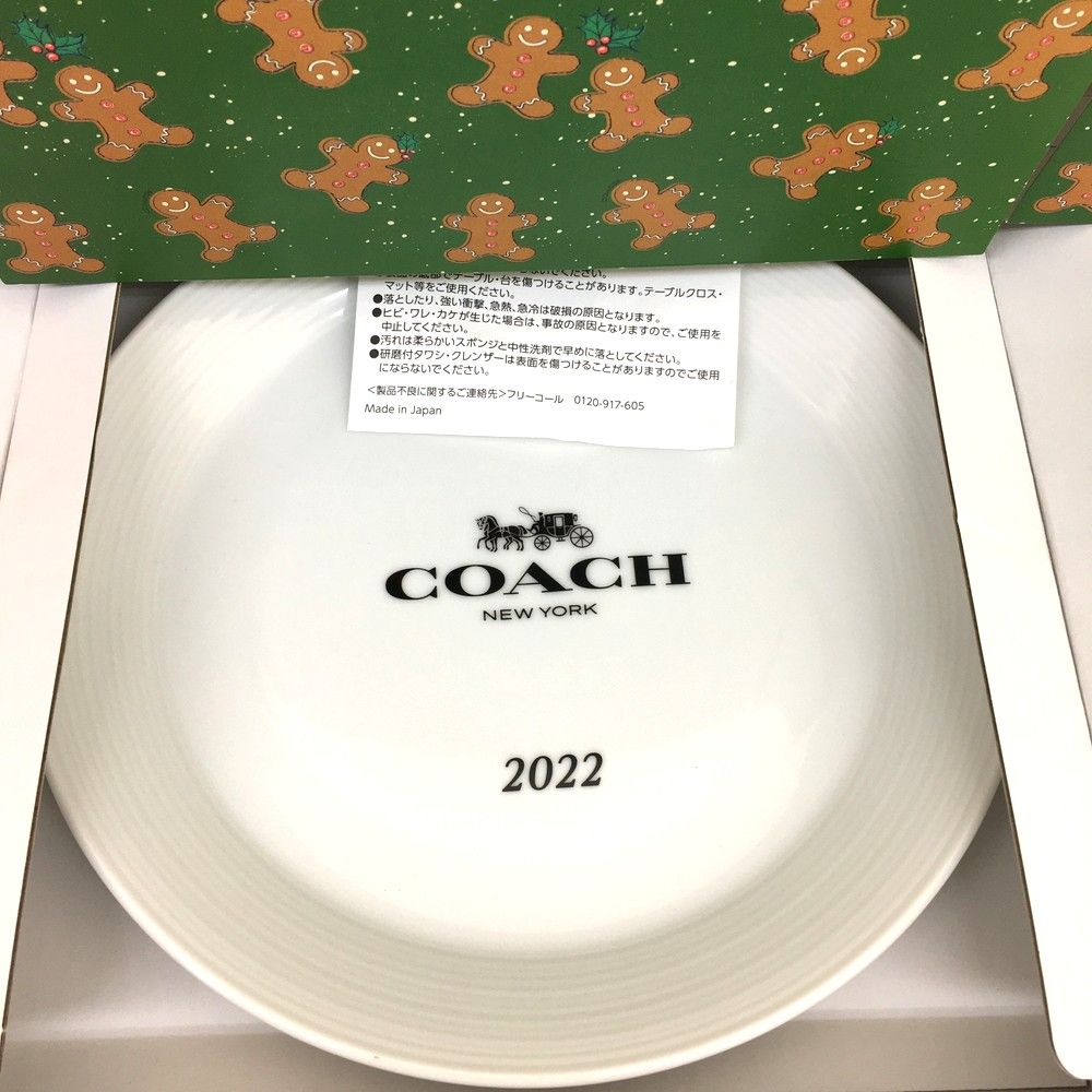 未使用品 COACH コーチ お皿 クリスマスノベルティ 2022 5枚