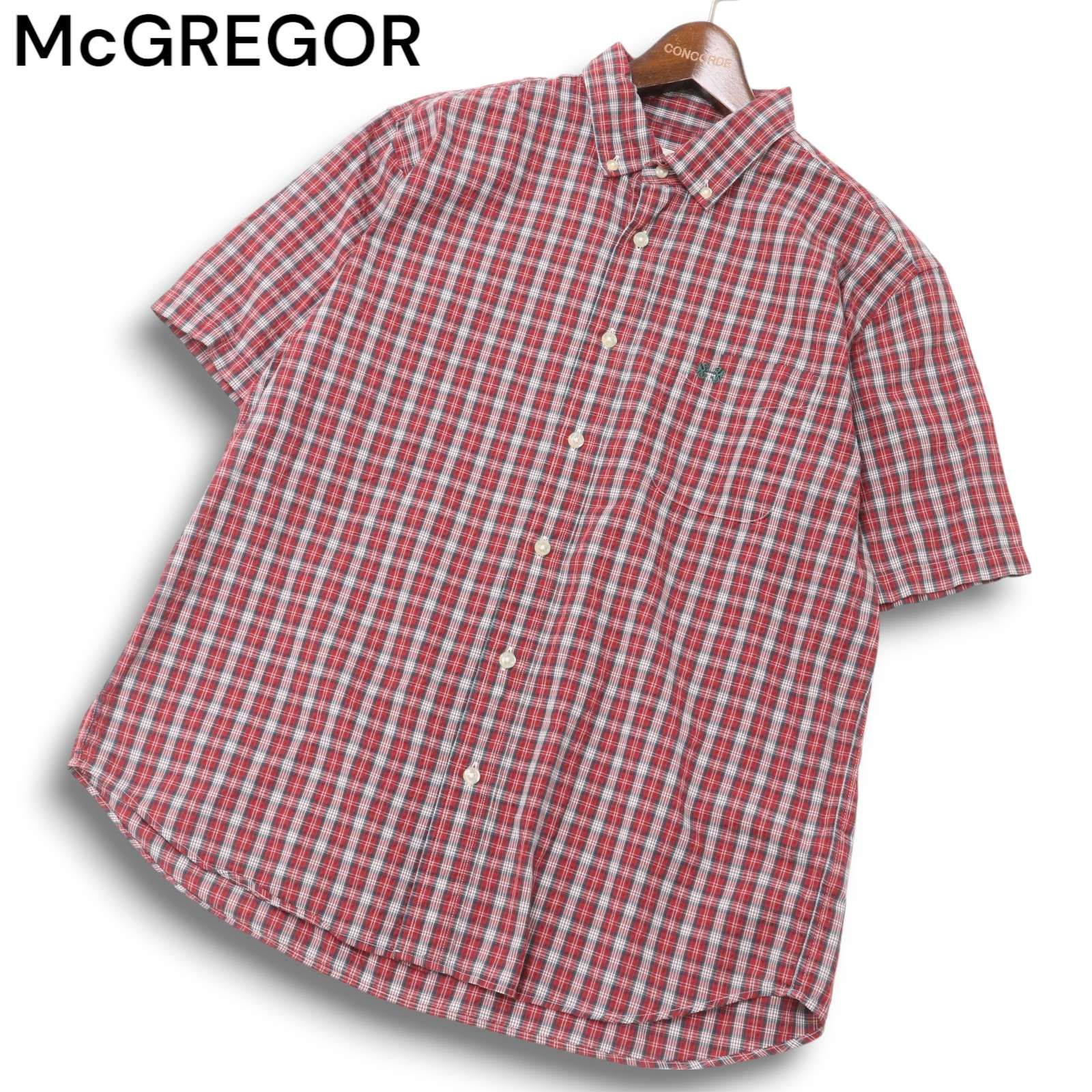 McGREGOR マクレガー 春夏 ロゴ刺繍☆ シアサッカー 半袖 ボタンダウン