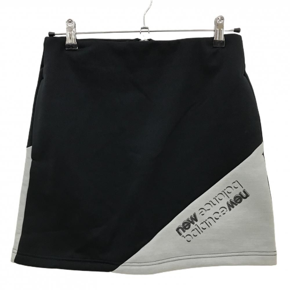 超 ニューバランスゴルフ スカート 黒×ライトグレー 裏ボア バイカラー レディース 1 M ゴルフウェア 2025年モデル New Balance