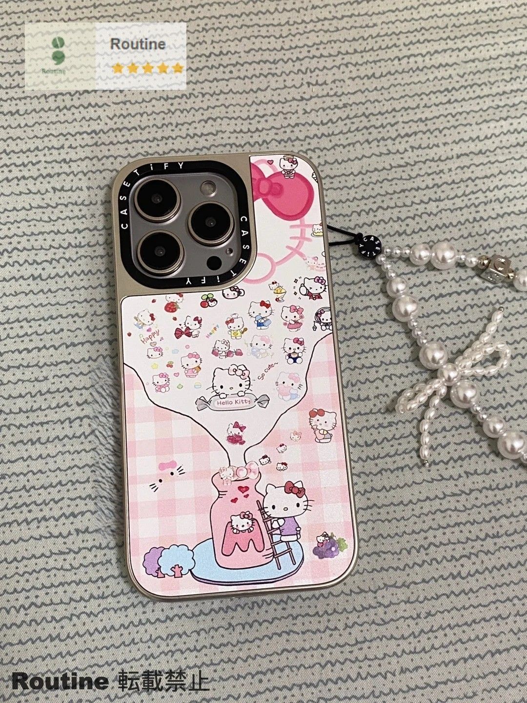 ハローキティ　ケースティファイ CASETIFY iPhone 16 pro Hello Kitty Iphone 16 Promax Phone Case With Mirror Finish