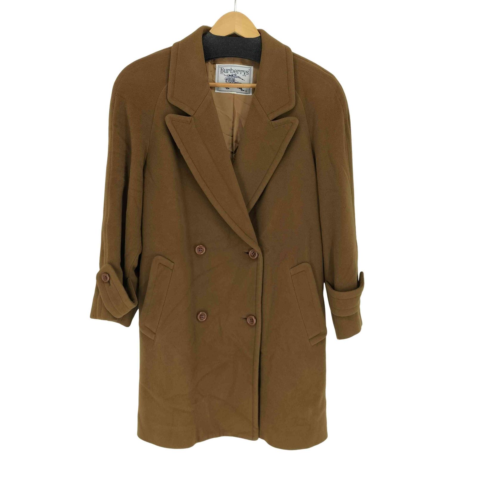バーバリーズ BURBERRYS カシミヤ混ダブルチェスターコート レディース